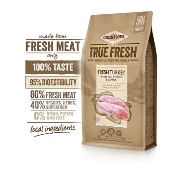 Carnilove Canine Adult True Fresh Pavo 1,4Kg, pienso para perros