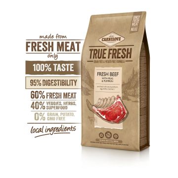 Carnilove Canine Adult True Fresh Ternera 11,4Kg, pienso para perros