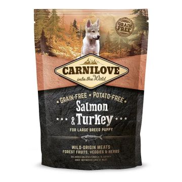 Carnilove Canine Puppy Large Salmon Pavo 1,5Kg pienso para perros