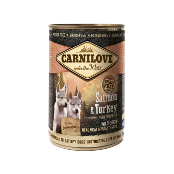 Carnilove Canine Puppy Salmon Pavo Caja 6X400Gr comida húmeda para perros