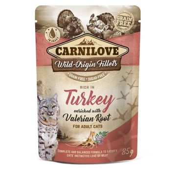 Carnilove Cat Pouch Pavo 24x85 gr, comida húmeda para gatos