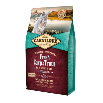 Carnilove Feline Adult Esterilizado Fresh Carpa Trucha 2Kg pienso para gatos