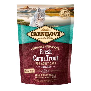 Carnilove Feline Adult Esterilizado Fresh Carpa Trucha 400Gr pienso para gatos