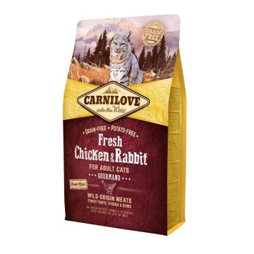 Carnilove Feline Adult Fresh Pollo Conejo 2Kg pienso para gatos