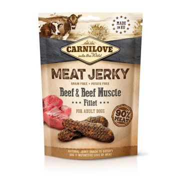 Carnilove Jerky Ternera Y Res Filetes 12X100Gr snack para perros