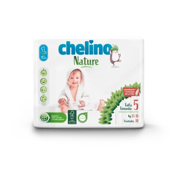 Chelino Nature Pañal Talla 5 (13-18 Kg) , 30 unidades