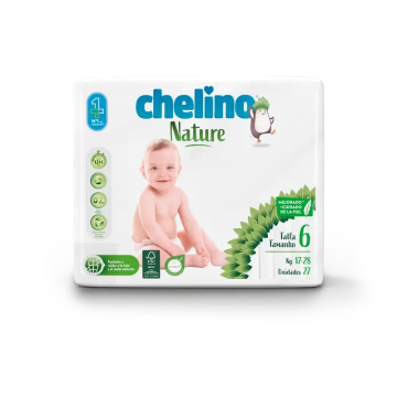 Chelino Nature Pañal Talla 6 (17-28 Kg) , 27 unidades