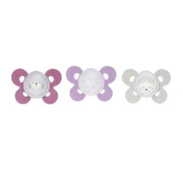 Chicco Pack 2 Chupetes Silicona Physio Comfort Lumino Niña 16-36 Meses