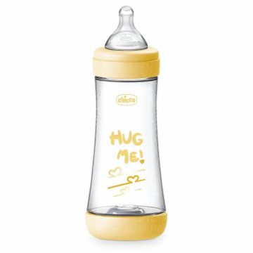 Chicco Biberón Perfect5 +4 Meses 300 Ml Silicona Amarillo Neutro , 1 unidad