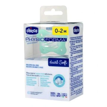 Chicco Chupete Dual Soft Sililicona Neutro 0-2 Meses , 1 unidad