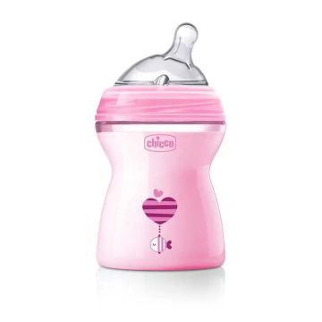 Chicco Biberon natural feeling Rosa 250 ml +2 Meses