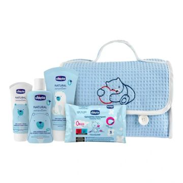 Chicco Set Regalo Ns Bolsa Piqué Azul , 1 unidad