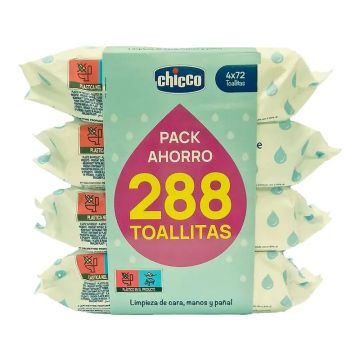 Chicco Tetrapack Toallitas Perfumadas Sin , 72 unidades
