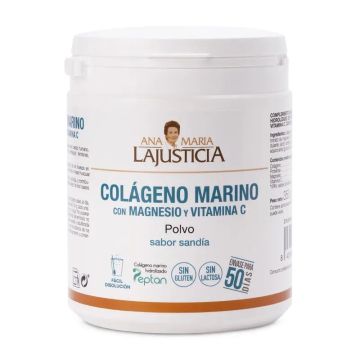 Ana María Lajusticia Colágeno Marino en Polvo Con Magnesio y Vitamina C SaborSandia, 350 gr