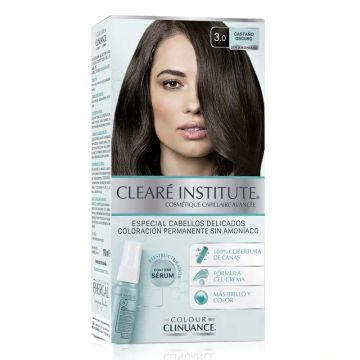 Clearé Institute Colour Clinuance Coloración Permanente Tinte Sin Amoníaco 3.0Castaño Oscuro