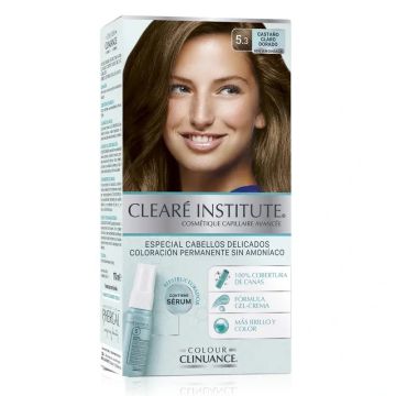 Clearé Institute Colour Clinuance Coloración Permanente Tinte Sin Amoníaco 5.3Castaño Claro Dorado