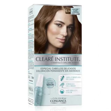 Clearé Institute Colour Clinuance Coloración Permanente Tinte Sin Amoníaco 5.34Castaño Claro Luminoso
