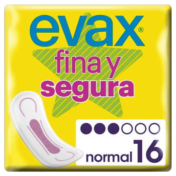 Evax Fina y Segura Normal Compresas 16 unidades