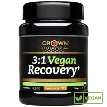 Crown Sport Nutrition 3:1 Vegan Recovery+ Chocolate , 750 gr (15 porciones)
