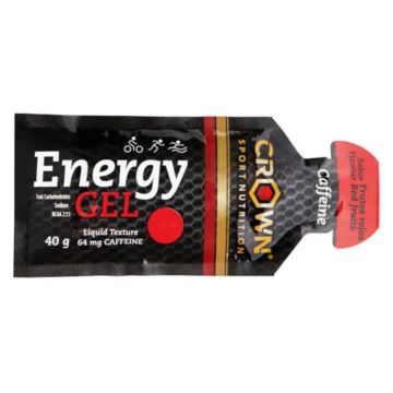 Crown Sport Nutrition Energy Gel Frutos Rojos + Cafeína , 1 x 40 gr