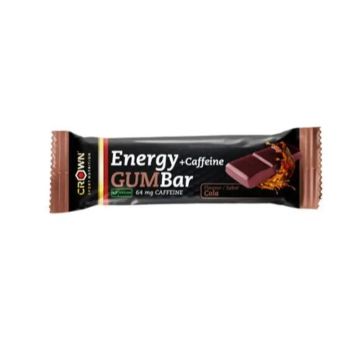 Crown Sport Nutrition Energy Gum Bar Fresa + Cafeína , 1 x 30 gr