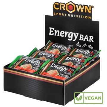 Crown Sport Nutrition Energy Vegan Bar Strawberry , 12 x 60 gr