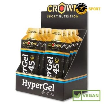 Crown Sport Nutrition Hypergel 45 Neutro + Cafeína , 10 x 75 gr