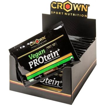 Crown Sport Nutrition Vegan Protein+ Chocolate Monodosis , 18 x 30 gr
