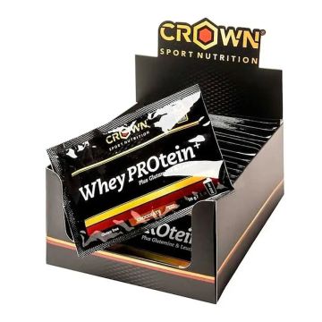 Crown Sport Nutrition Whey Protein + Chocolate Monodosis, 10 x 28 gr