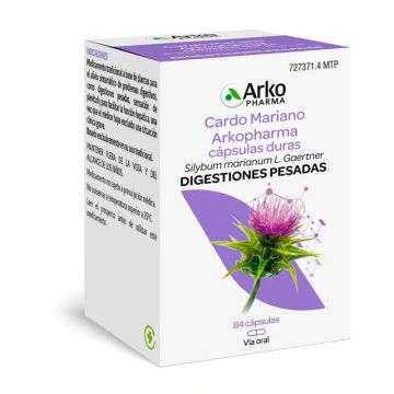 Arkopharma Arkocápsulas Cardo Mariano, 84 cápsulas