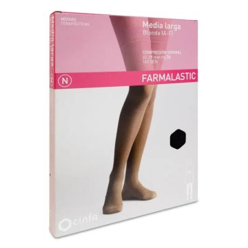 Farmalastic Media Larga Normal, Negra, Talla Pequeña