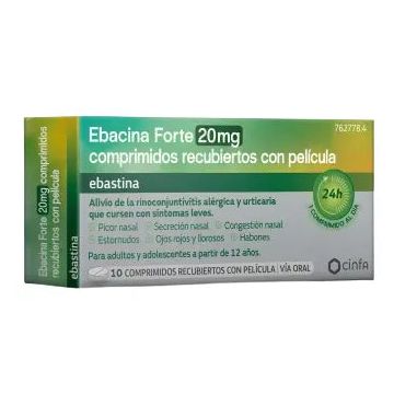 Cinfa Ebacina Forte 20 Mg, 10 comprimidos recubiertos