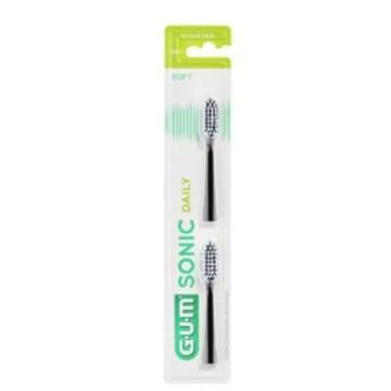 Gum Recambio Cepillo Electrico Sonic Daily Negro 2Un