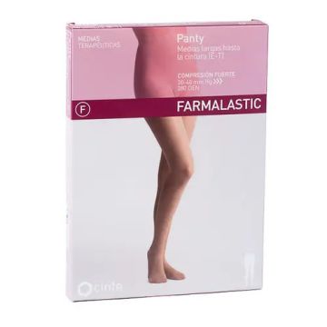 Farmalastic Panty Compresión Fuerte Beige, Talla Reina Plus