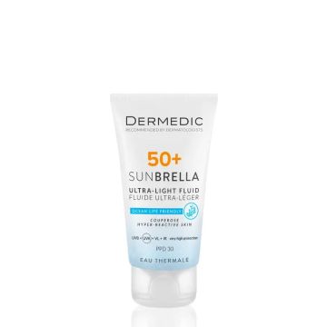 Dermedic Sunbrella Fluido Ultraligero Spf 50+ Piel Con Cuperosis EHiperreactiva, 40 ml