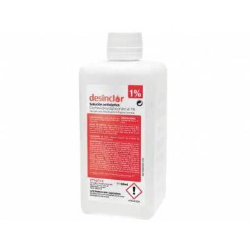Desinclor (Rojo) Solucion Antiseptica Clorhexidina 1%, 500Ml.