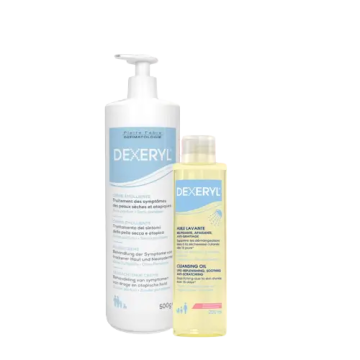 Dexeryl Kit Crema Emoliente 500 G + Dexeryl Aceite Limpiador, 200 Ml