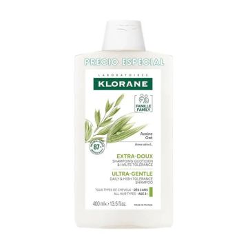 Klorane Champú Diario a la leche de Avena Alta Tolerancia 400ml