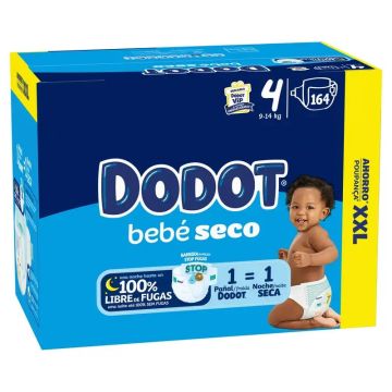 Dodot Bebé Seco Pañal Talla 4 , 164 unidades