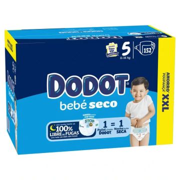 Dodot Bebé Seco Pañal Talla 5 , 152 unidades