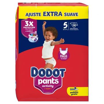 Dodot Pants Activity Pañal Talla 5 , 38 unidades