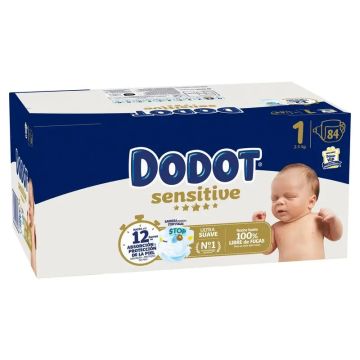 Dodot Sensitive Recién Nacido Box Talla 1 84 uds.