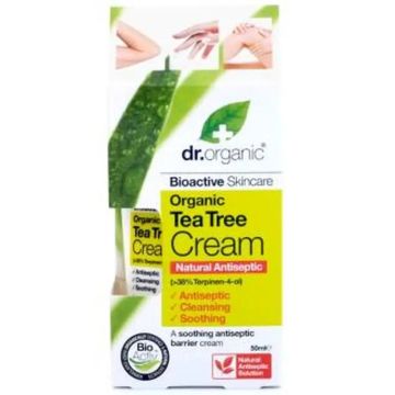 Dr.Organic Árbol De Té Crema Facial Piel Grasa, 50 ml