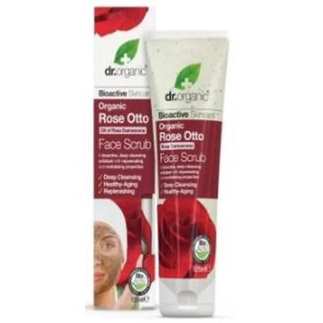 Dr.Organic Rosa Damascena Exfoliante Facial Piel Madura, 125 ml