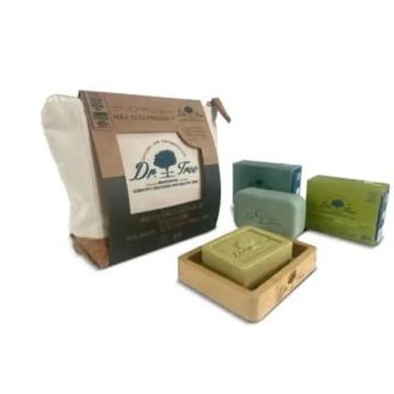Dr. Tree Neceser Kit Viajero Champú Gel Sólido + Imán Portasólidos