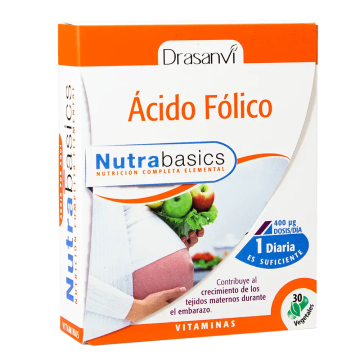 Drasanvi Acido Folico Nutrabasicos , 30 cápsulas