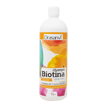 Drasanvi Biotina Champu Y Aloe Vera Cabello Seco Y Apagado Bote , 1 l