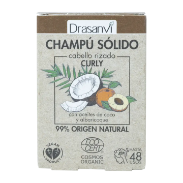 Drasanvi Champu Solido Cabello Rizado Ecocert , 80 gr
