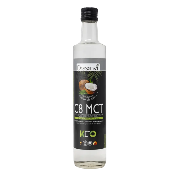 Drasanvi Keto Aceite Mct C8 Puro Coco 100% , 500 ml