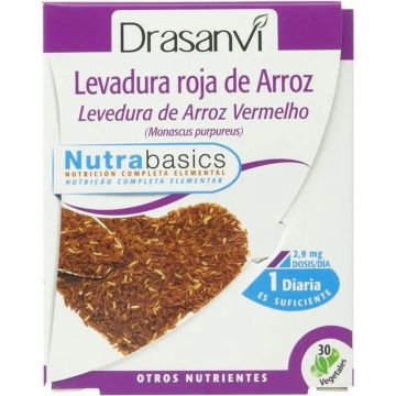 Drasanvi Levadura Roja Arroz (29Mg Monacolina K) Nutrabasicos  30 cápsulas